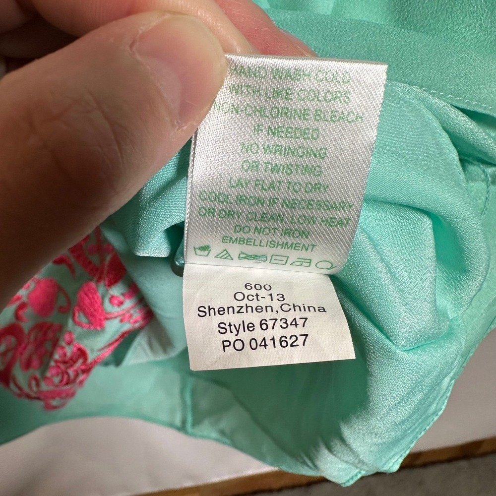 HTF LILLY PULITZER SIZE XS MARGURITE CAFTAN DRESS *FLAMINGO* CRYSTAL WATER READ - Picture 8 of 16